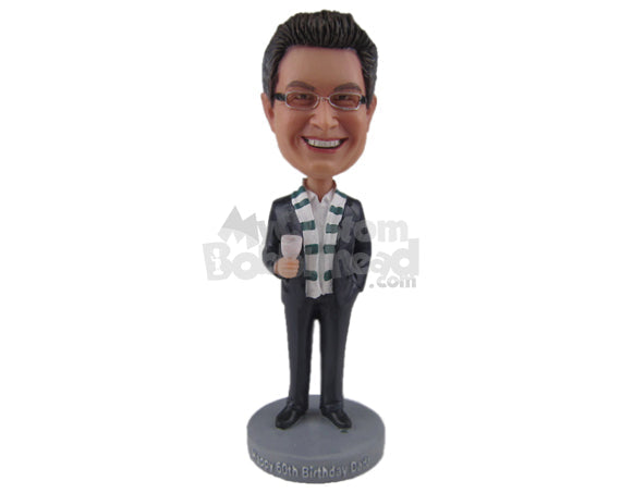 Custom Bobblehead Man Wearing A Formal Outfit With Classy Shoes And A Scarf Around His Neck - Leisure & Casual Casual Males Personalized Bobblehead & Cake Topper Custom Bobblehead Man Wearing A Formal Outfit With Classy Shoes And A Scarf Around His Neck - Leisure & Casual Casual Males Personalized Bobblehead & Cake Topper